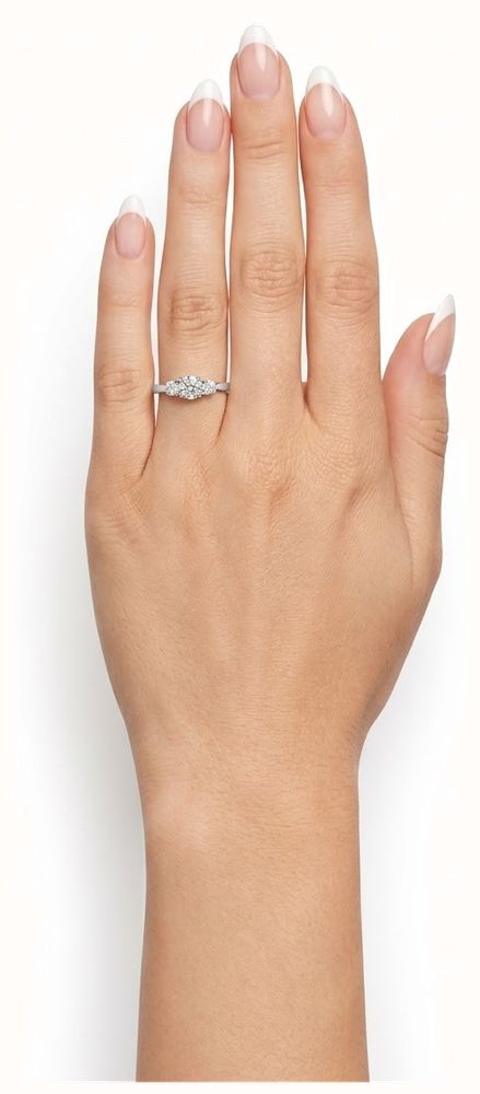 0.52ct Round Brilliant Natural Diamond Platinum Trilogy Ring J38724 - alternate view 4