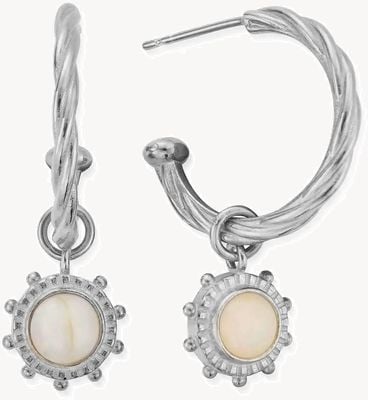 ChloBo New Hope Hoop Earrings | Sterling Silver | Opal SEH3304