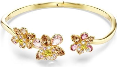 Swarovski Idyllia Bangle Mixed Cuts Flower Multicoloured 18k Gold Finish - Medium 5732387
