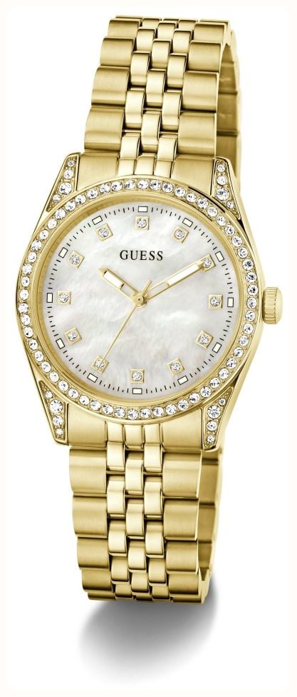 Guess Ladies Jada White Mother of Pearl Dial Gold-Tone Stainless Steel Bracelet GW1099L2 - alternate view 5