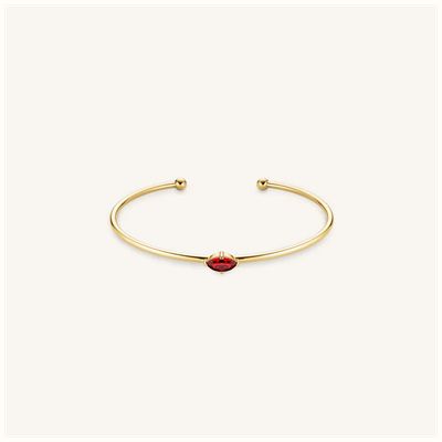 Rosefield Jewellery Ruby Marquise Gold Plated Bangle JBRMG-J1243