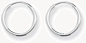 Treasure House Silver 13mm Sleeper Hoop Earrings G5532