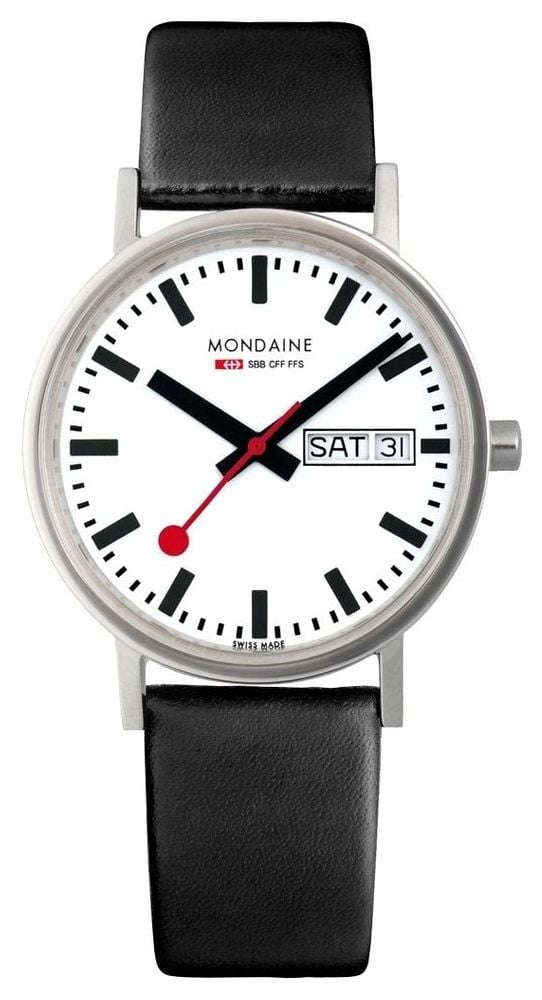 Mondaine A667.30314.11SBBV Classic 36 Mm Day Date | Black Watch
