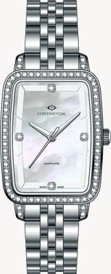 Continental Crystal Tonneau (19mm) Mother-of-Pearl Dial / Stainless Steel Bracelet 20351-LT101501