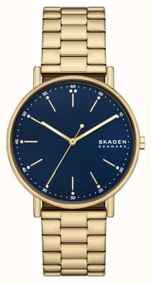Skagen Signatur (40mm) Blue Dial / Gold PVD Stainless Steel Bracele SKW6945