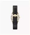 Fossil Harlow 27 mm Three-Hand Black Leather Watch and Bracelet Set ES5526SET - alternate view 2