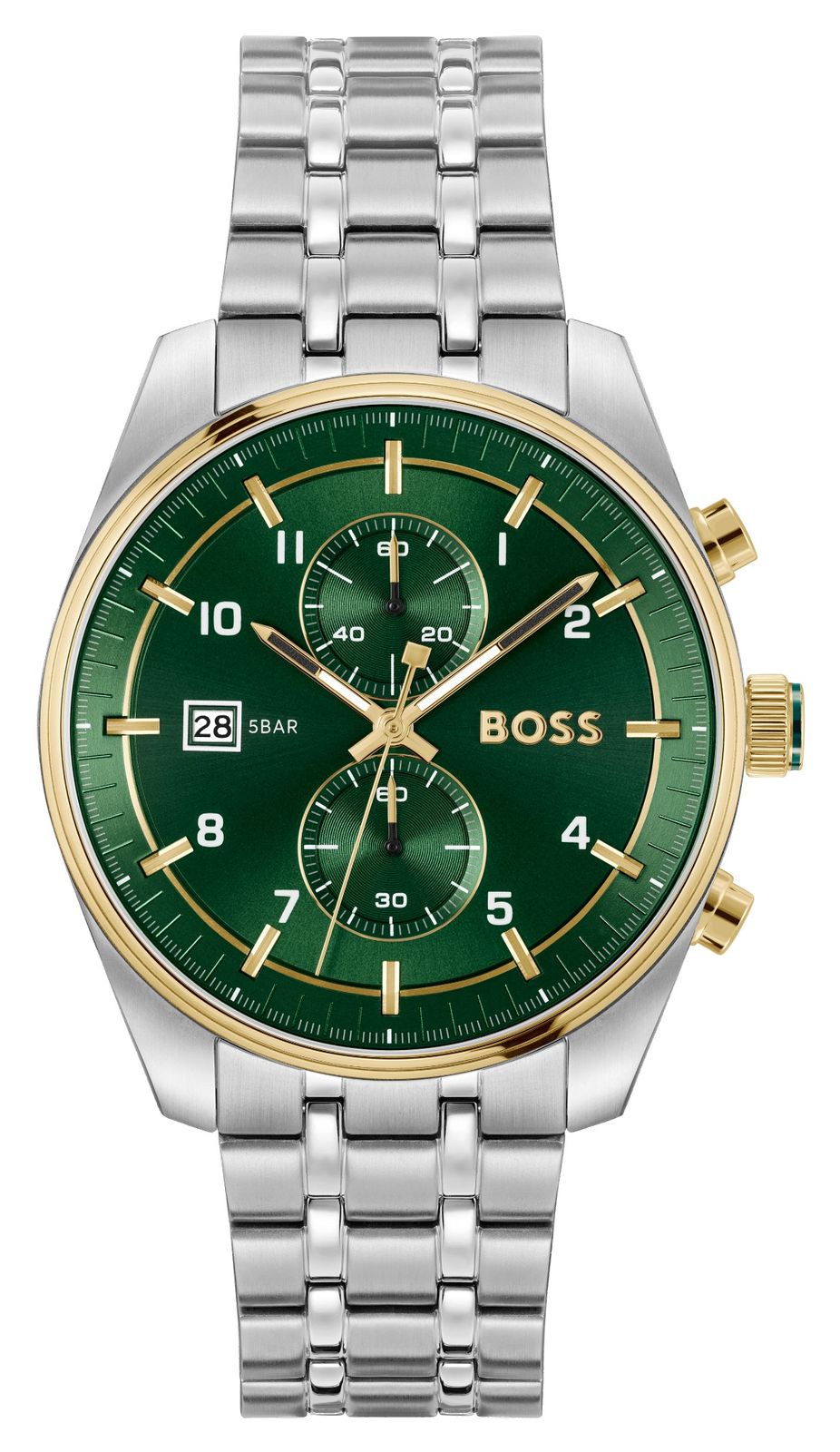BOSS 1514195 Men's SkyTraveller (44mm) Green Chronograph Watch