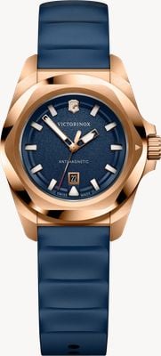 Victorinox I.N.O.X. Small Quartz (32mm) Blue Grained Dial / Blue Rubber Strap 242035