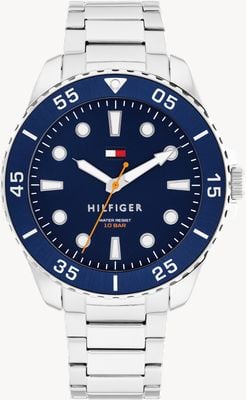 Tommy Hilfiger Oceanic Diver (42mm) Blue Dial / Stainless Steel Bracelet Watch 1792202