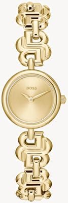 BOSS Double B Dressy (23mm) Gold Dial / Gold PVD Stainless Steel Bracelet 1502794