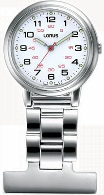 Lorus Nurse Fob Watch Quartz (29mm) White Dial / Stainless Steel RG251CX9