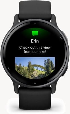Garmin Vivoactive 5 Slate Aluminium Bezel with Black Case and Silicone Band 010-02862-10