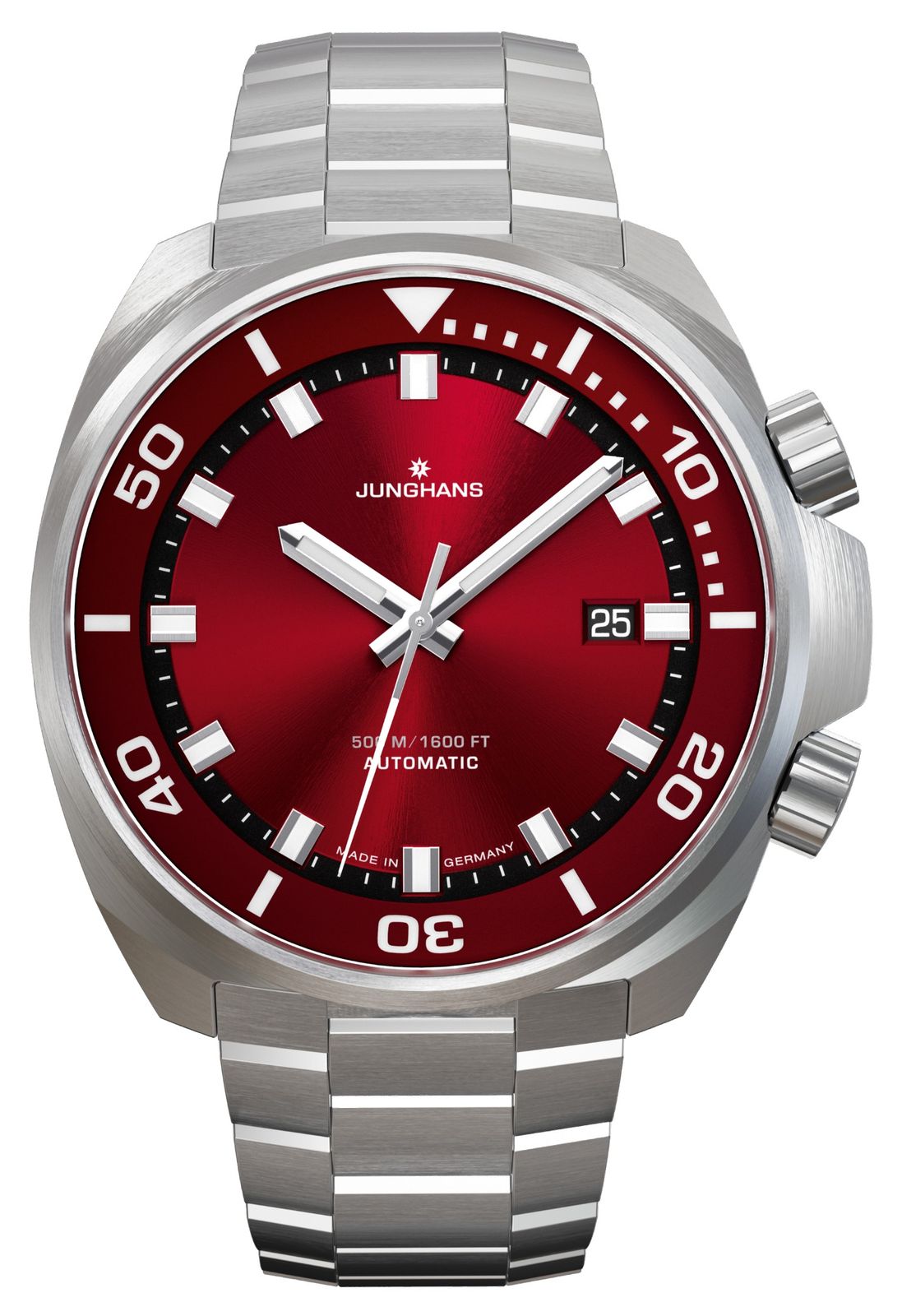 Junghans 27/4661.44 Aquaris Automatic (46.9mm) Red Sunburst Watch