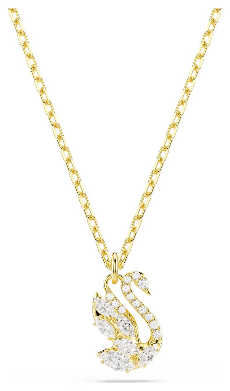 Swarovski 5754626 Swan pendant Mixed cuts, Swan, White, 18K Jewellery