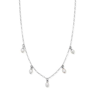 ChloBo Ethereal Multi Pearl Drop Necklace - 925 Sterling Silver SNFRMULP