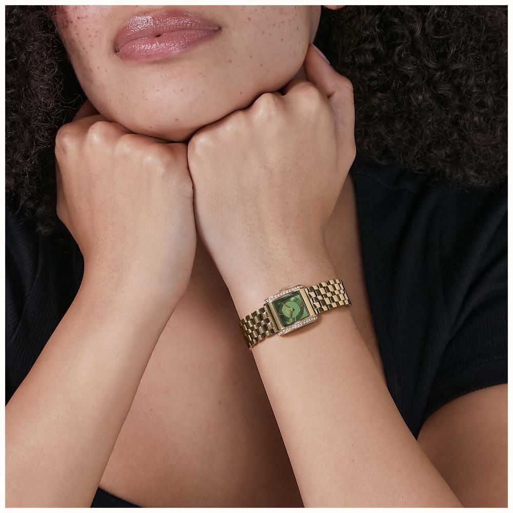 Olivia Burton 21mm Berkley Green & Gold Bracelet 24000382 - alternate view 5