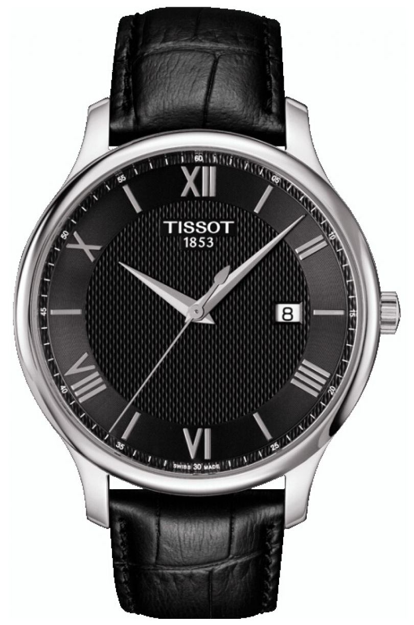Tissot T0636101605800 Men's Tradition Black Dial Black Watch