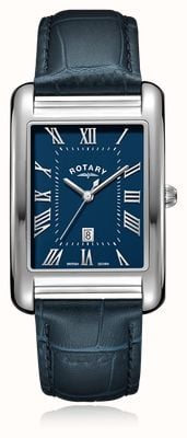 Rotary Men's Dress (29mm) Blue Rectangular Dial / Blue Leather Strap GS05750/66