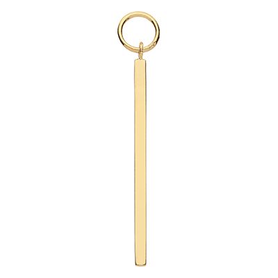 James Moore TH EPN0011 9ct Yellow Gold Long Bar Drop Earring Jewellery
