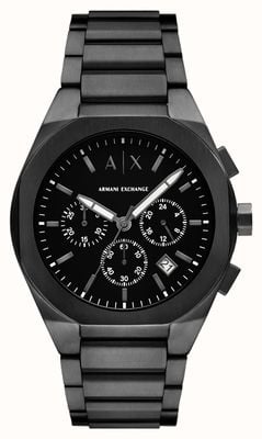 Armani Exchange Men's Chronograph (42mm) Black Dial / Black Stainless Steel Bracelet AX4183