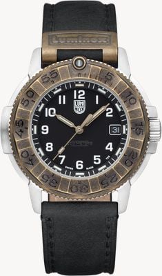 Luminox Adventure Watch 1300 Series (43mm) Black Dial / Black Leather Strap Watch XL.1301