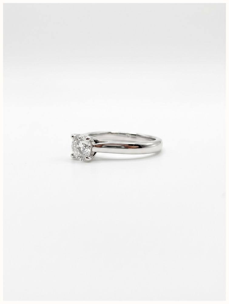 0.50ct Round Brilliant Natural Diamond 18ct White Gold Solitaire Ring J26494 - alternate view 2