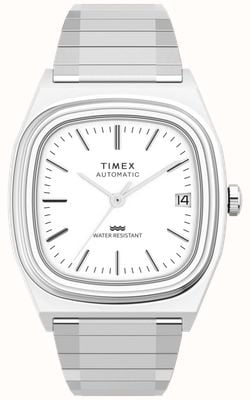 Timex Automatic 1983 E-Line Reissue (34mm) Silver Dial / Stainless Steel Expansion Bracelet TW2W70800