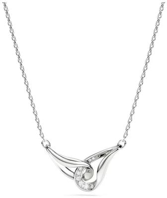 Swarovski Classica pendant Round cut, Interlocking, White, Sterling silver 5740343