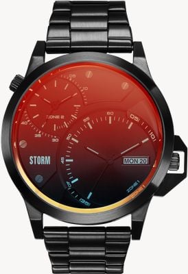 STORM Men's Avalonic Slate Red (47mm) Red Dial / Black Stainless Steel Bracelet Watch 47502/SL/R