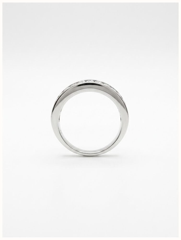 James Moore & Co 1.50ct Natural Diamond Princess Cut 18k White Gold Half Eternity Ring JM5451 - alternate view 3