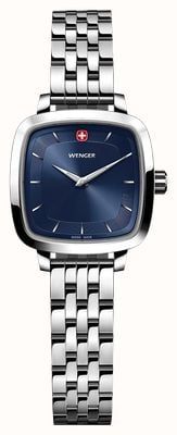 Wenger Vintage Classic Quartz (27mm) Blue Sunburst Dial / Stainless Steel Bracelet 01.1911.103