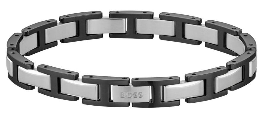 BOSS Jewellery 1580794 'Nolan' Black & Silver Stainless