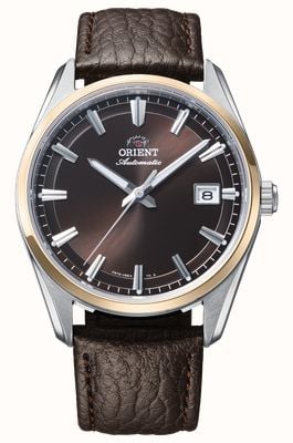 Orient Stretto Date (38.5mm) Brown Dial / Brown Leather Strap RA-AC0R03Y30B