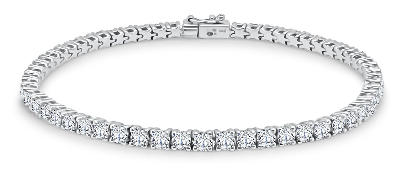 James Moore 1202177003 18ct White Gold 4ct Diamond Tennis Jewellery