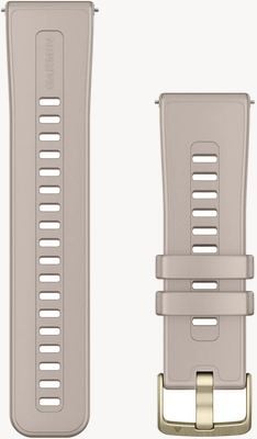 Garmin Quick Release Strap (24mm) French Grey Silicone / Gold Hardware - Strap Only 010-13907-04