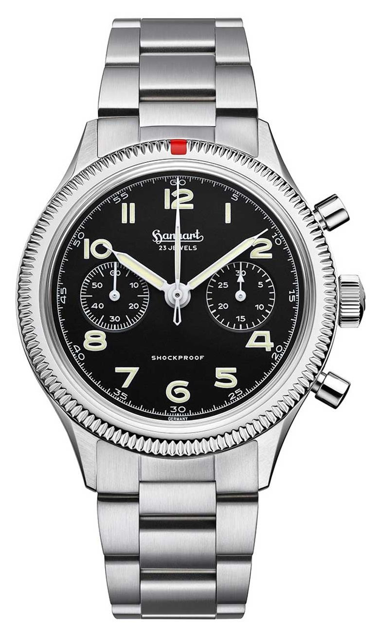 Hanhart H721.210-6428 417 ES (42mm) Black Dial / Stainless Watch