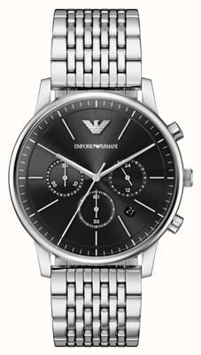 Emporio Armani Minimalist Chronograph (42mm) Black Dial / Stainless Steel Bracelet AR11772