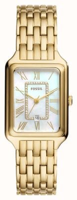 Fossil Raquel (26mm) Mother-of-Pearl Dial / Gold-Tone Stainless Steel Bracelet ES5304