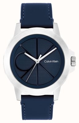 Calvin Klein CK Reset (42mm) Blue Dial / Blue Leather Strap 25200526
