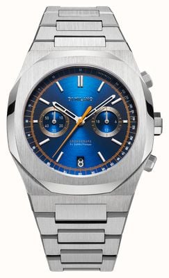 D1 Milano Cronografo Royal Blue (41.5mm) Sunray Blue Dial / Stainless Steel Bracelet CHBJ09