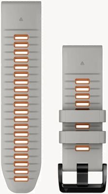 Garmin QuickFit® 26 Strap Only Fog Grey/Ember Orange Silicone 010-13281-02