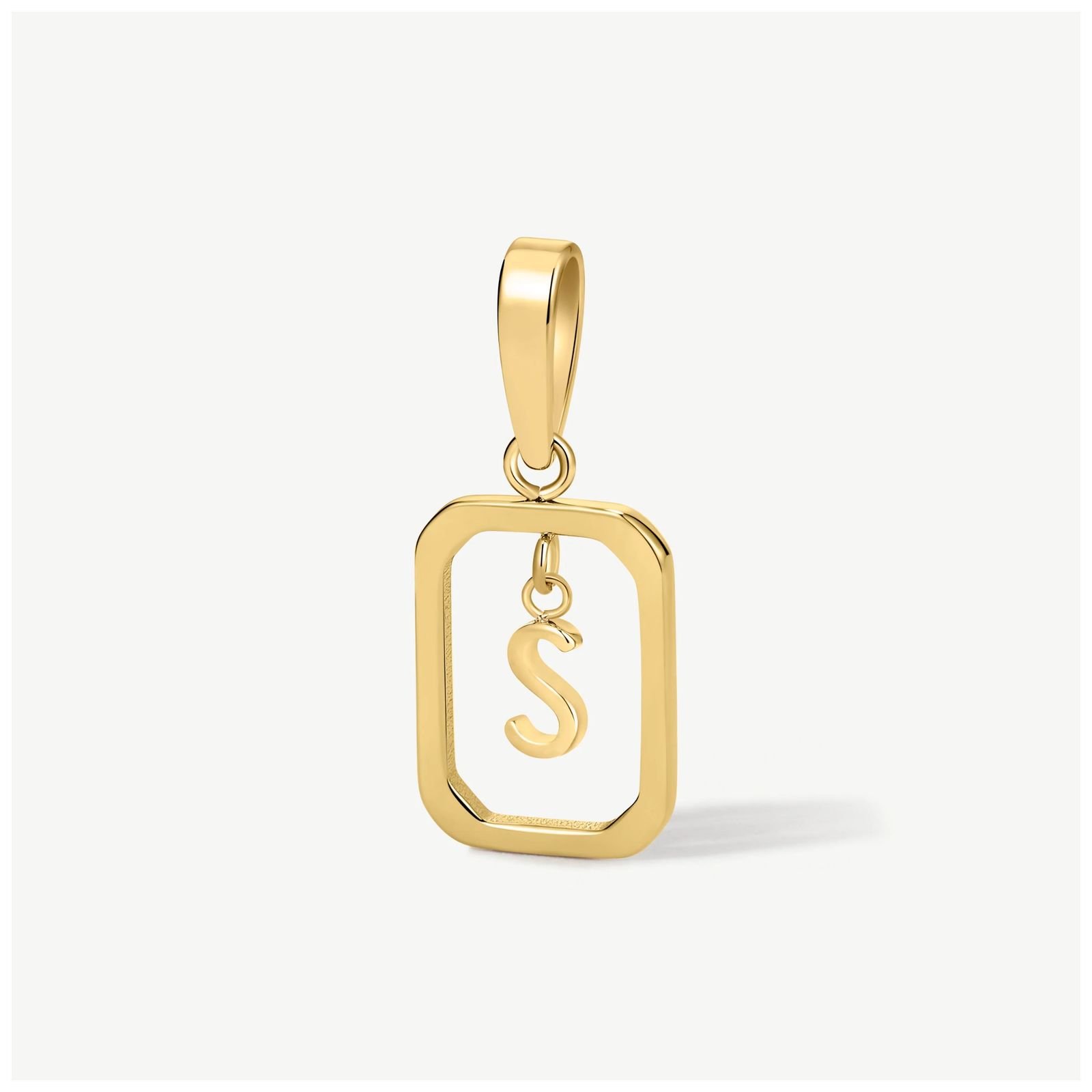 D.LOUISE CH-18-19 Gold Tone Floating Initial Pendant - S Jewellery