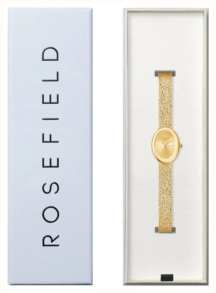 Rosefield Ovale Gold Tone Dial And Mesh Strap Watch OVGGMG-OV23 - alternate view 4