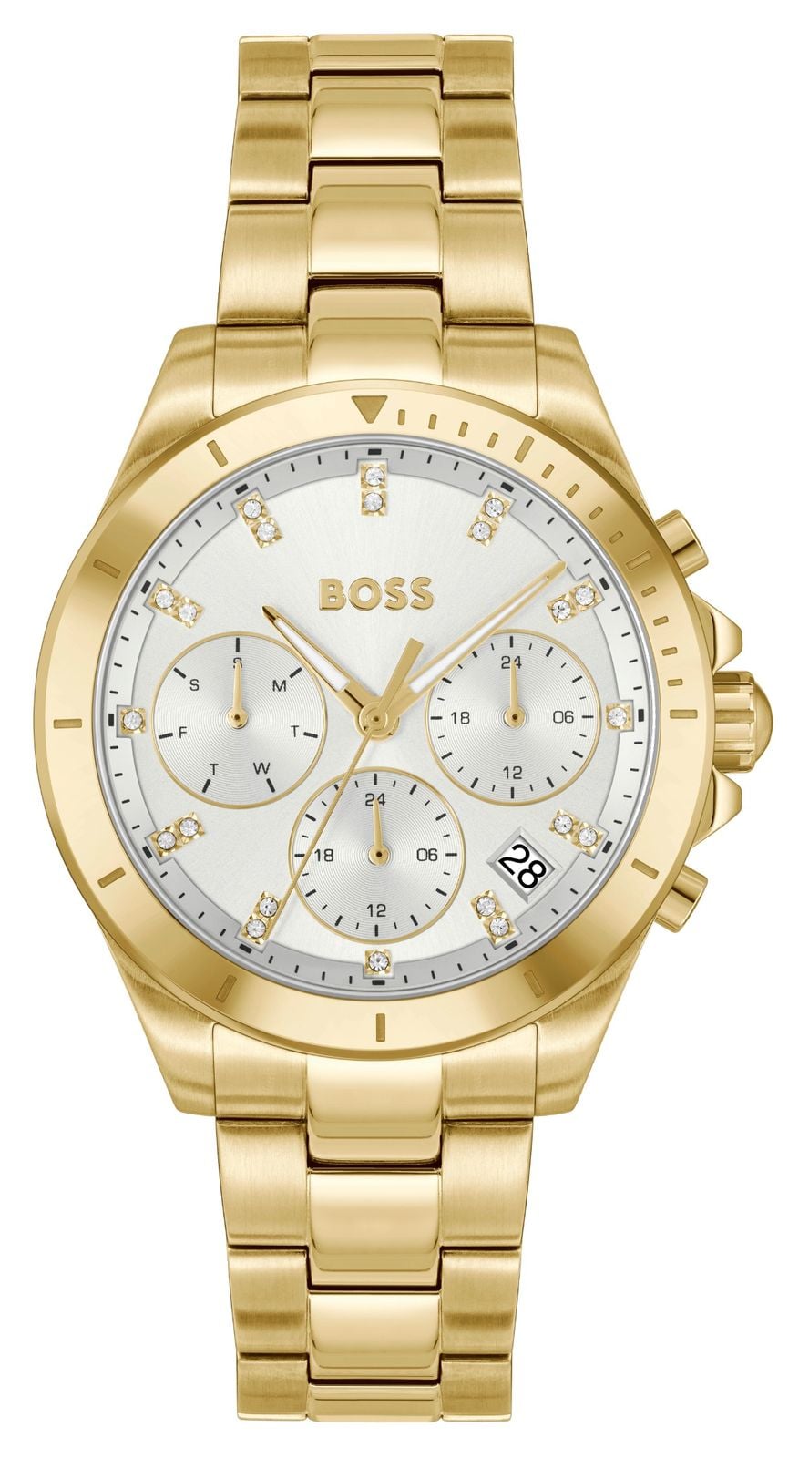 BOSS 1502829 ALLEY SPORT LUX (36mm) Silver Dial / Gold PVD Watch