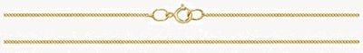 Treasure House 9k Yellow Gold Curb Chain 18" Ch181/18