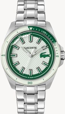 Lacoste CAPBRETON Three-Hand Quartz (43mm) Light Green Dial / Stainless Steel Bracelet 2011496