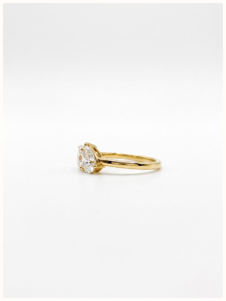 1ct Oval & Pear Lab Grown Diamond 18ct Yellow Gold Toi Et Moi Ring SR3662(LG-YG)18 - alternate view 2