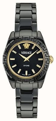 Versace Women's DV ONE MINI (28mm) Black Dial / Black Ceramic Bracelet VE9F00124