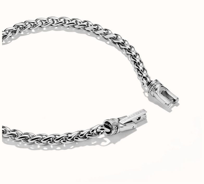 Thomas Sabo Thomas Sabo Rebel at Heart Men's Stainless Steel Twisted Rope Bracelet A2258-S01-53-L18V - alternate view 2