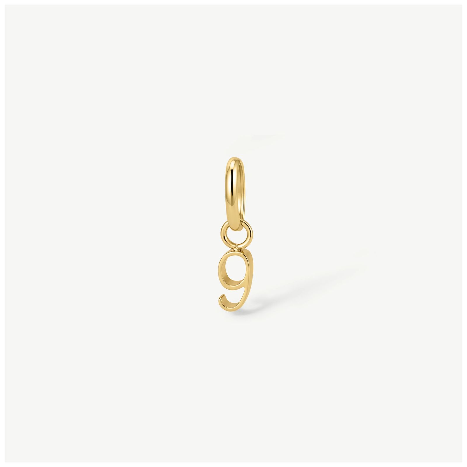 D.LOUISE CH-19-09 Gold Tone Mini Number Charm - 9 Jewellery